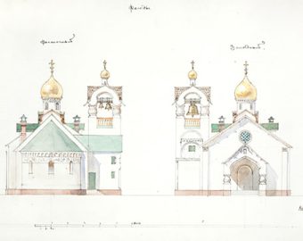 Эскиз В. Поленова церкви в Кологривском училище_ фото с сайта lavrus.tretyakov.ru