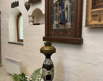 Икона св.блгв князя Феодра с сыновьями намписана Еленой Поленовой